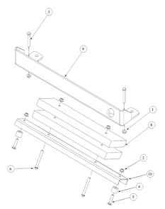 Rear Bumper Diagram and Parts List for M60-KW (53AB5D8X150-25-HP)(2003 1/2) Cub Cadet Lawn Tractor